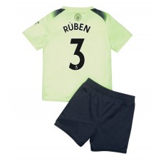 Manchester City Ruben Dias #3 Tredjeställ Barn 2022-23 Korta ärmar (+ Korta byxor)